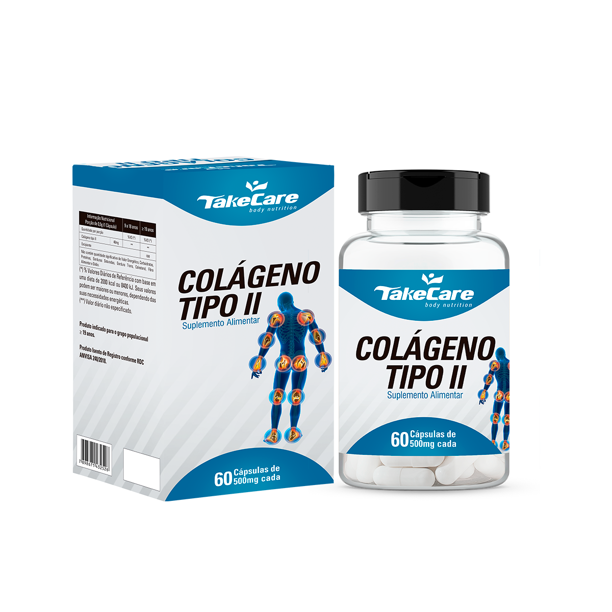COLÁGENO TIPO II - 60 CÁPSULAS - 500 MG