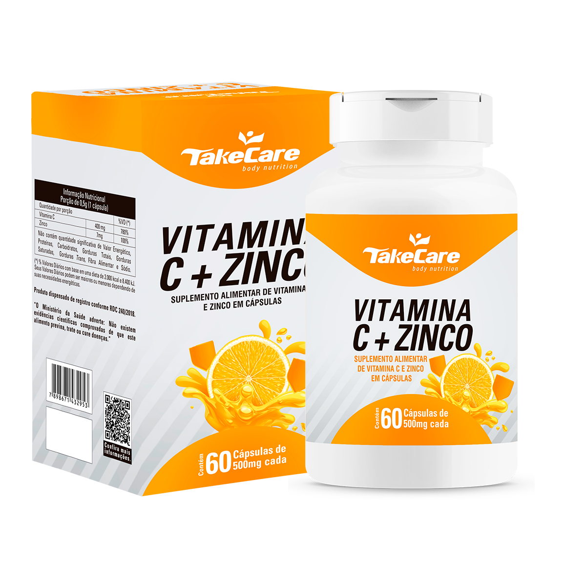 VITAMINA C + ZINCO 60 CÁPSULAS DE 500MG